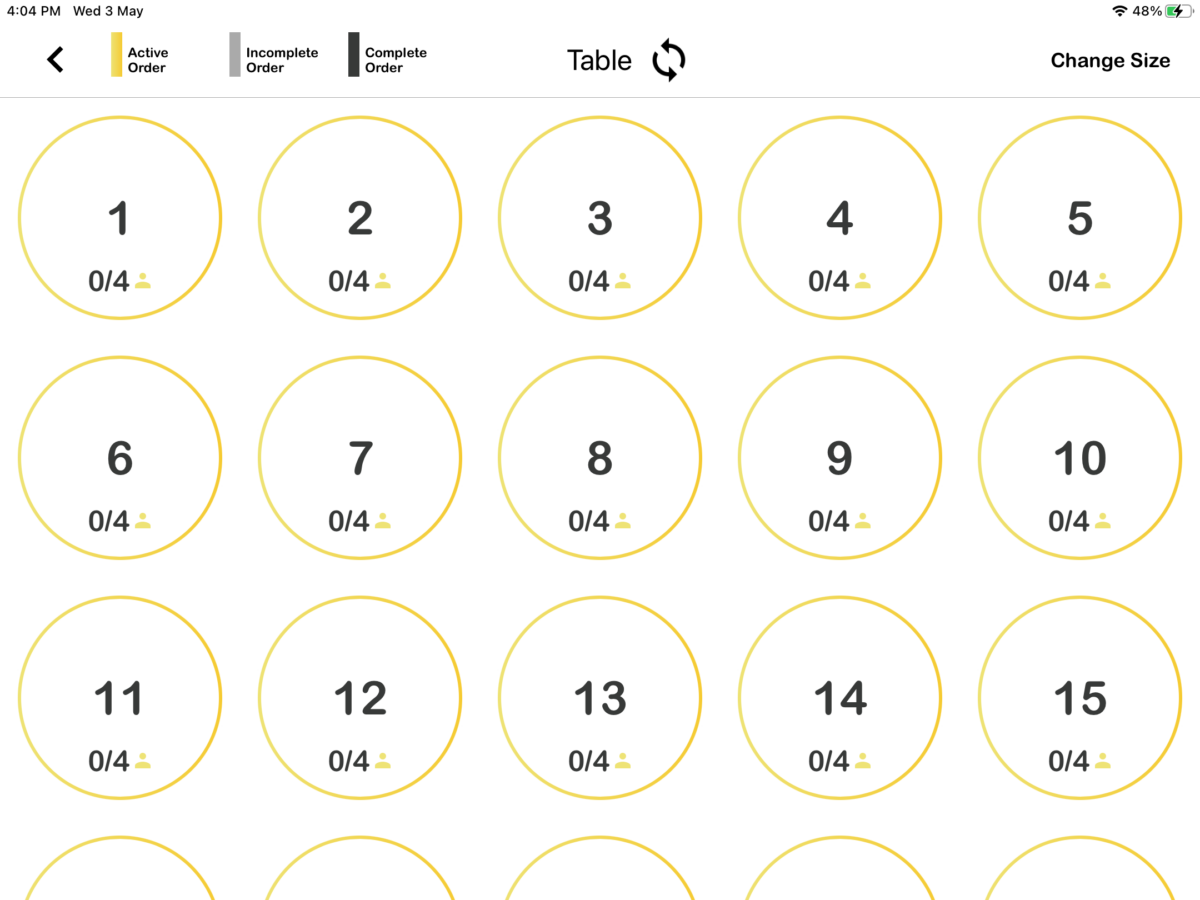 How to customize table layout size display (small/medium/large) in ...