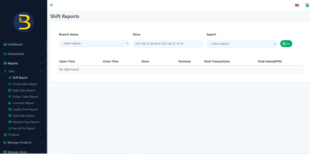 How to view shift reports in web admin? – BIGPOS Support